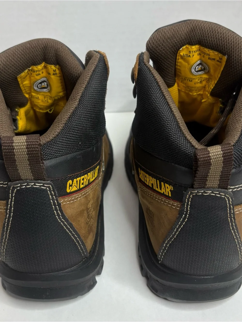 Caterpillar Threshold Waterproof Steel Toe Work Boot Brown Size 7
